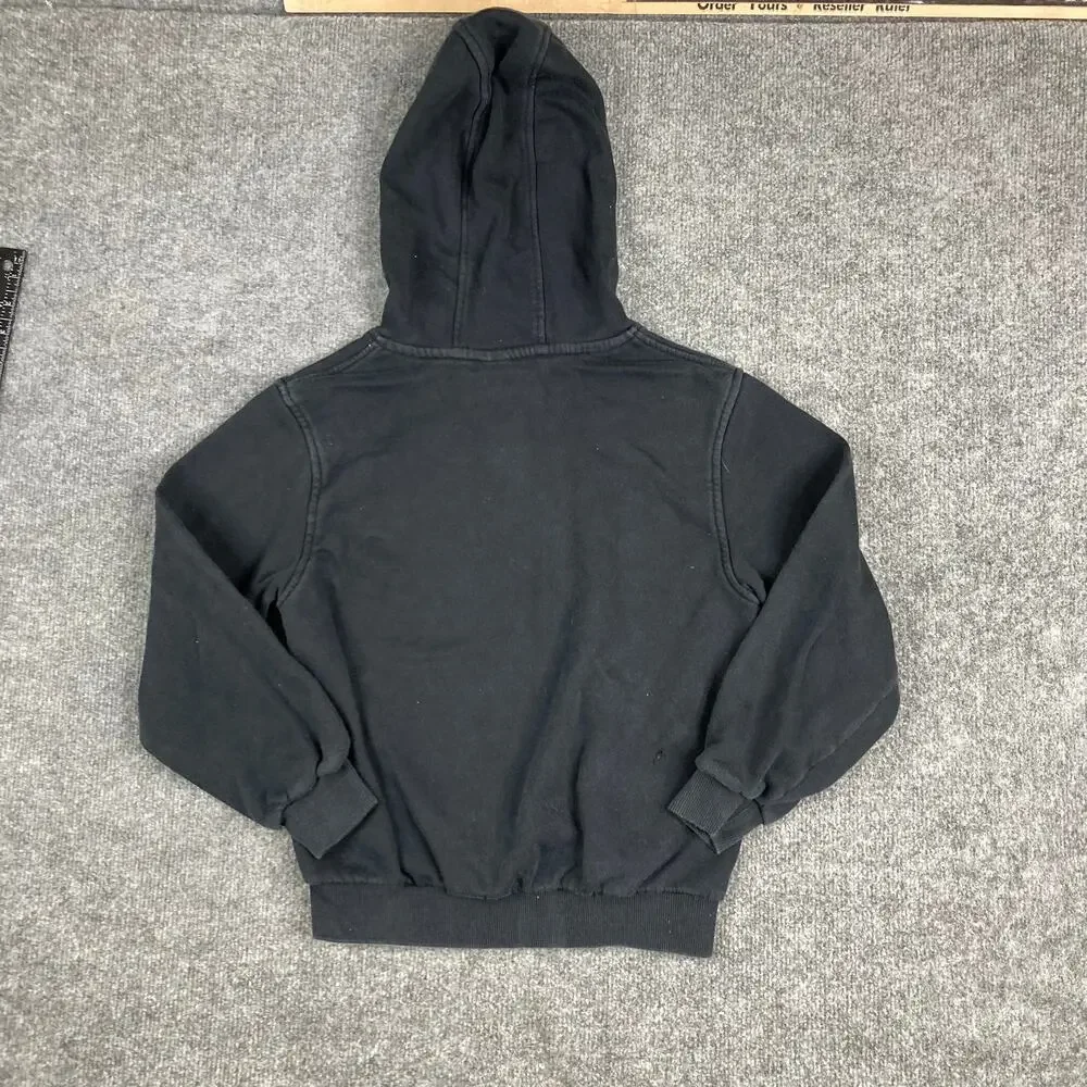 Nike Hoodie Boys M Black Swoosh Logo Pullover Athletic Sportswear‎ Sweatshirt